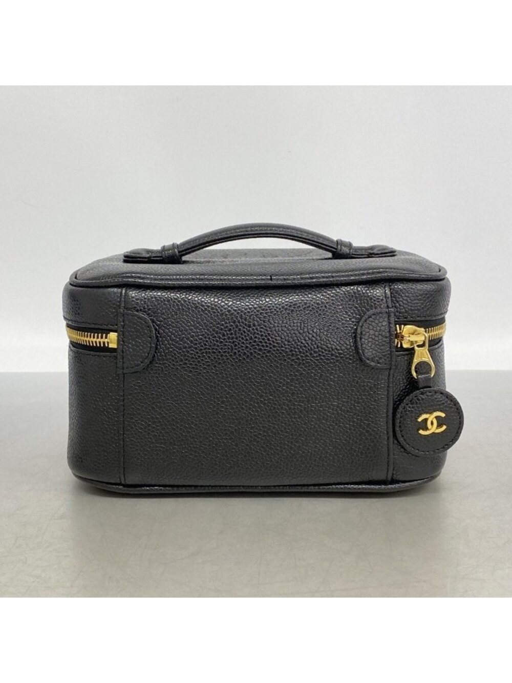 Chanel Vanity Bag Caviar Leather Black Gold - Picture 8 of 9